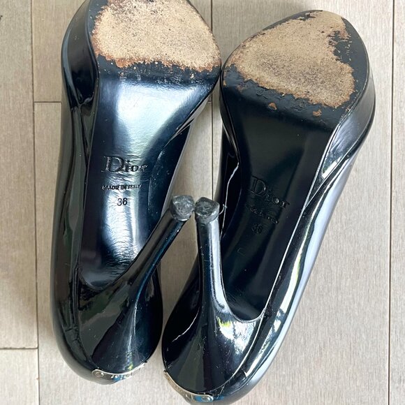 Christian Dior Black Open-toe Heels - John Galliano Era - Picture 11 of 11